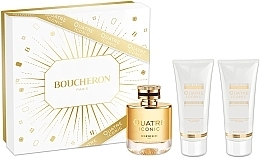 Fragrances, Perfumes, Cosmetics Boucheron Quatra Iconic - Set (edp/100ml + b/lot/100ml + sh/gel/100ml)