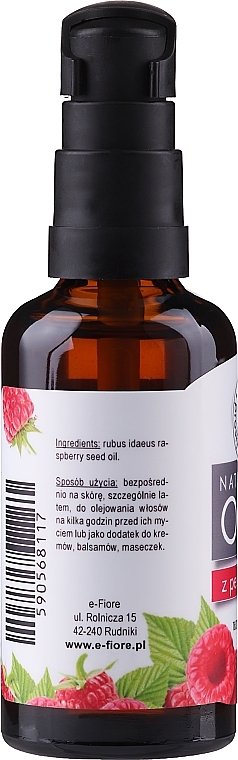 Raspberry Oil (with dispenser) - E-Fiore Natural Oil — photo N2