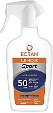 Fragrances, Perfumes, Cosmetics Sun Protection Tanning Spray - Ecran Sunnique Sport Milk Protect Spray Spf50