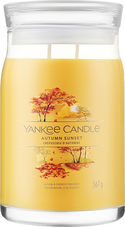 Scented Candle in Jar 'Autumn Sunset', 2 wicks - Yankee Candle Singnature — photo N1