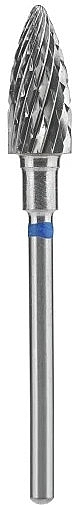 Carbide Nail Drill Bit 'Cone', blue, diameter 6 mm, work part 14 mm - Staleks Pro Expert — photo N1