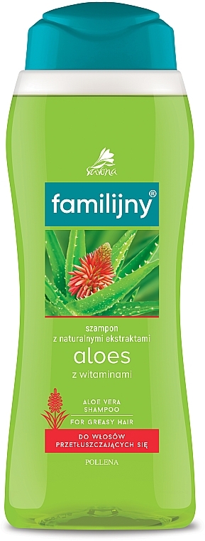 Oily Hair Shampoo - Pollena Savona Familijny Aloe & Vitamins Shampoo — photo N7