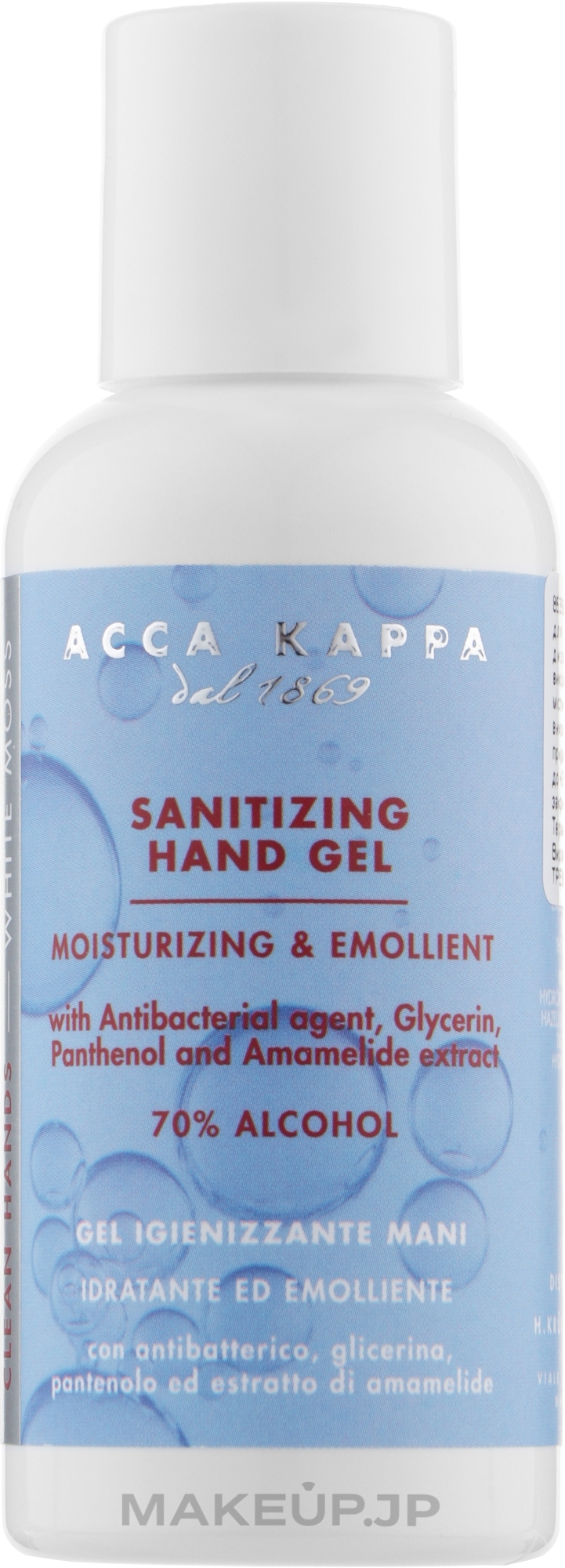 Hand Gel Sanitizer - Acca Kappa White Moss Sanitising Hand Gel — photo 100 ml