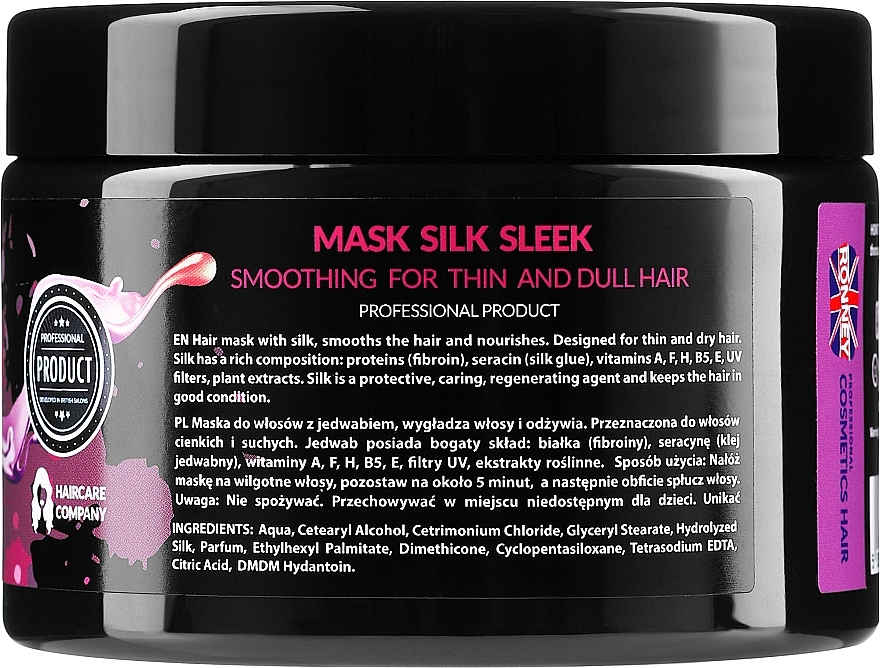 Silk Protein Hair Mask - Ronney Professional Silk Sleek Smoothing Mask — photo N2