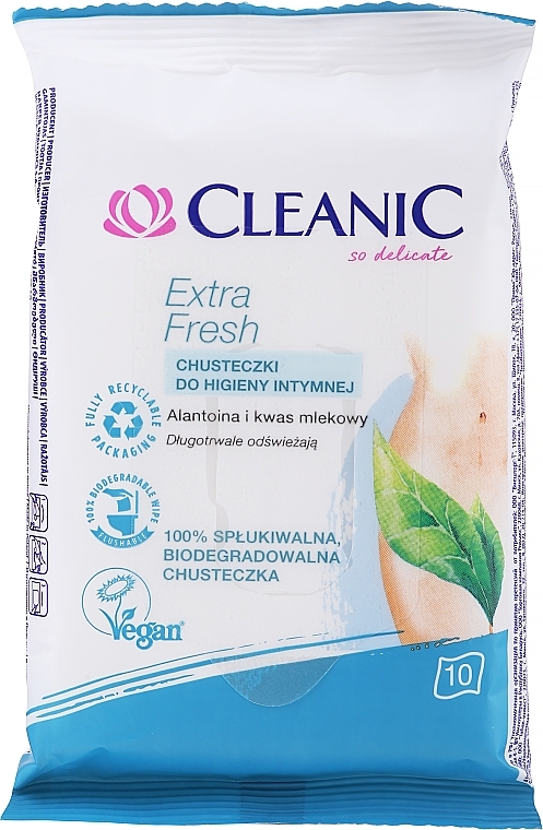 Intimate Wipes, 10 pcs - Cleanic Intensive Care Wipes — photo N1