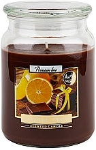 Premium Scented Candle in Jar 'Chocolate & Orange' - Bispol Premium Line Scented Candle Chocolate & Orange — photo N2