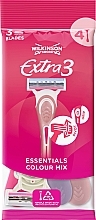 Fragrances, Perfumes, Cosmetics Disposable Razors, 4 pcs - Wilkinson Sword Extra 3 Beauty Essentials Colour Mix