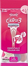 Disposable Razors, 4 pcs - Wilkinson Sword Extra 3 Beauty Essentials Colour Mix — photo N1