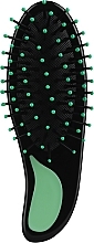 Fragrances, Perfumes, Cosmetics Hair Brush, 14 cm, black/green - Ampli