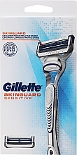 Fragrances, Perfumes, Cosmetics Razor with 1 Cartridge Refill - Gillette SkinGuard Sensitive