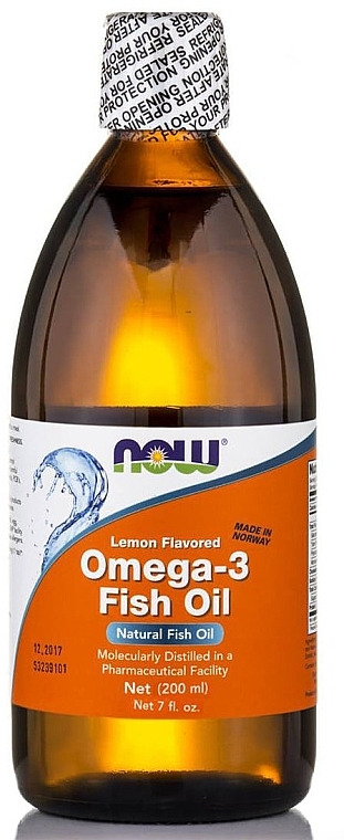 Lemon Flavored Omega-3 Fish Oil - Now Foods Omega-3 Fish Oil Lemon Flavored — photo N1