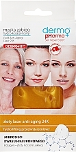 Fragrances, Perfumes, Cosmetics Hydrocollagenic Face Mask - Dermo Pharma Gold Anti-Aging Laser 24K