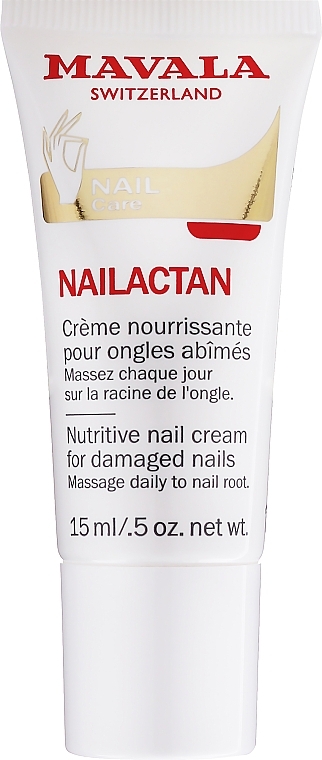 Damaged Nails Cream, tube - Mavala Nailactan Nutritive Nail Cream For Damaged Nails — photo N2