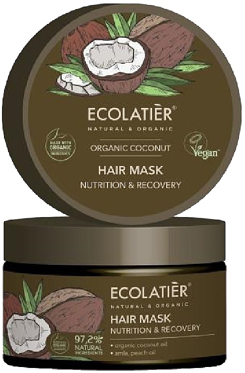 Hair Mask "Nourishing & Repair" - Ecolatier Organic Coconut Hair Mask — photo N1