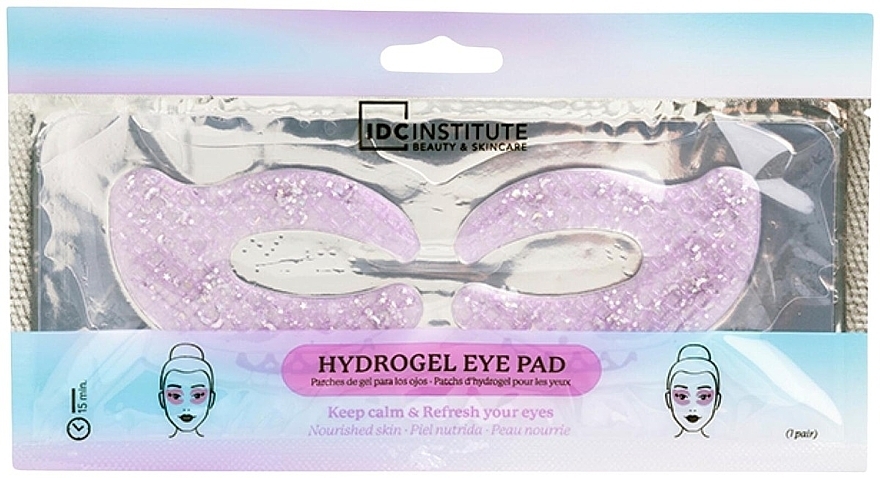 Glitter Hydrogel Eye Patches - IDC Institute C Shaped Glitter Hydrogel Eye Pad Purple — photo N1