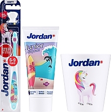 Fragrances, Perfumes, Cosmetics Set, variant 1 - Jordan Junior (toothpaste/50ml + toothbrush/1pc + cup)