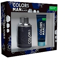 Fragrances, Perfumes, Cosmetics Benetton Colors Man Black - Set (edt/100ml + sh/gel/75ml)