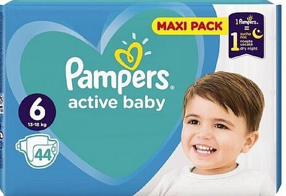 Diapers 'Active Baby' 6 (13-18 kg), 44 pcs - Pampers — photo N1