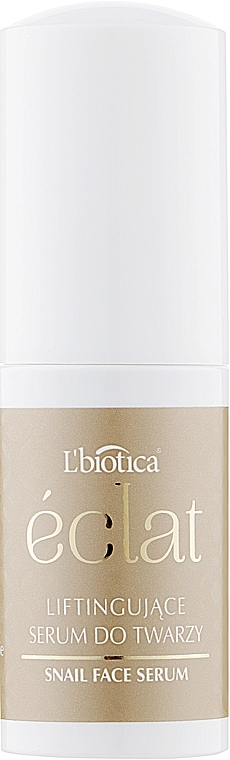 Lifting Face Serum with Nail Mucin, Hyaluronic Acid and Lifting Complex - L'biotica Eclat Glow Serum Lifting Face Serum — photo N1