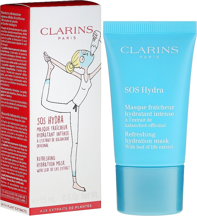 Moisturizing Kalanchoe Extract Mask - Clarins SOS Hydra Refreshing Hydration Mask — photo N1