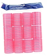 Fragrances, Perfumes, Cosmetics Velcro Plus Curlers Set, 12 pcs, 44mm, pink - Comair