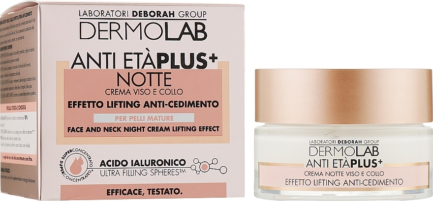 Night Face & Neck Cream - Deborah Milano Dermolab Face And Neck Nignt Cream — photo N1