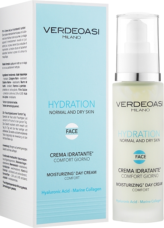 Moisturizing Facial Day Cream for Normal & Dry Skin - Verdeoasi Hydration Moisturizing Day Cream Comfort — photo N2