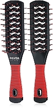 Fragrances, Perfumes, Cosmetics Hair Brush, CR-4105, red-black - Christian