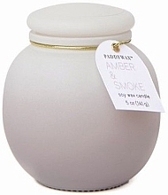 Scented Candle 'Amber & Smoke' - Paddywax Orb Ombre Glass Candle Grey Amber & Smoke — photo N1