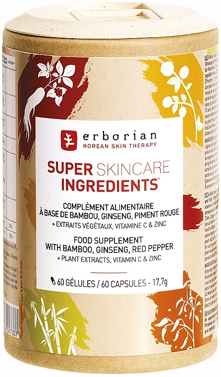 Bamboo, Ginseng and Red Pepper Dietary Supplement - Erborian Super Skincare Ingredients — photo N1