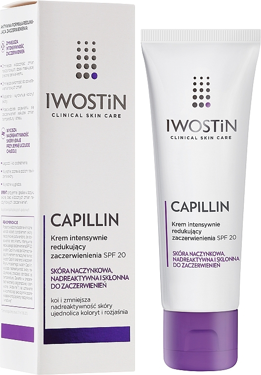 Firming Face Cream - Iwostin Capillin Intensive Cream SPF 20 — photo N1