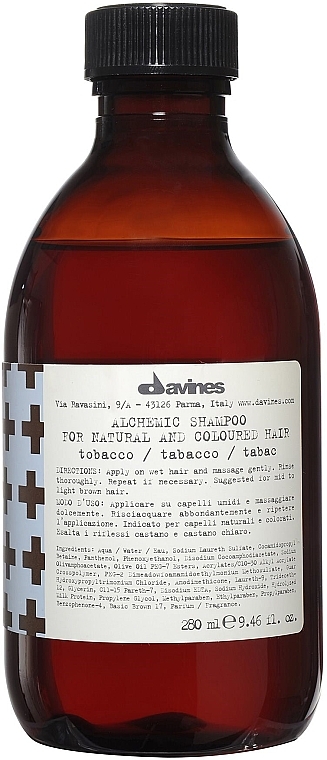 Shampoo for Natural & Colored Hair (tobacco) - Davines Alchemic Shampoo — photo N2