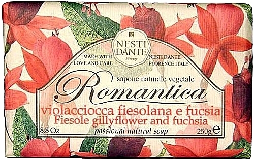 Soap "Fiesole Gillyflower and Fuchsia" - Nesti Dante Romantica Soap  — photo N1