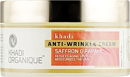 Fragrances, Perfumes, Cosmetics Rejuvenating Moisturizing Anti Wrinkle & Pigmentation Cream "Sandal & Papaya" - Khadi Organique Saffron Papaya Anti Wrinkle Cream