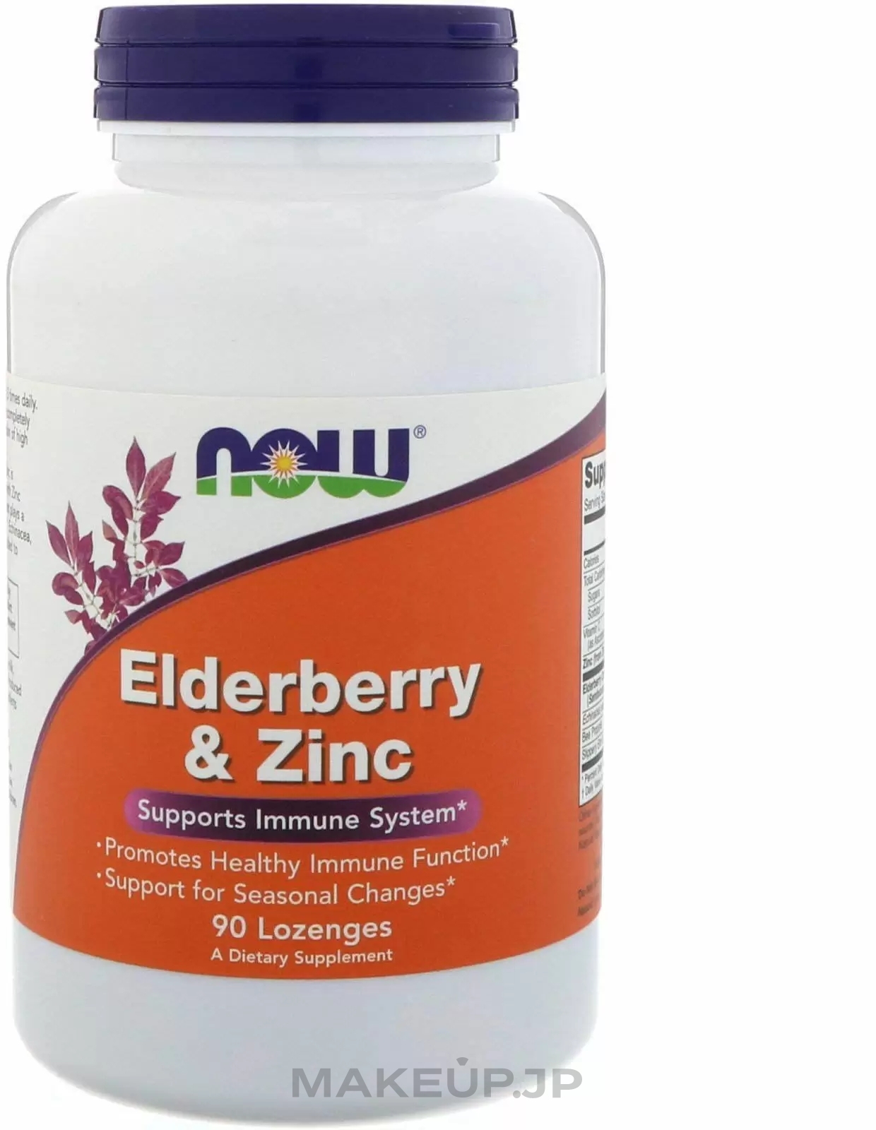 Elderberry & Zinc, lozenges - Now Foods Elderberry Zinc — photo 90 szt.