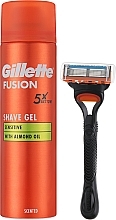 Beauty Set - Gillete Fusion 5 (sh/gel/200ml + razor/1pcs) — photo N2