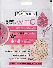 Fragrances, Perfumes, Cosmetics Vitamin C & Serum Activator Dry Facial Sheet Mask - Bielenda Power Wit C Face Mask