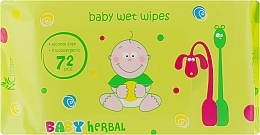 Fragrances, Perfumes, Cosmetics Baby Wet Wipes - Normal Clinic Baby Herbal