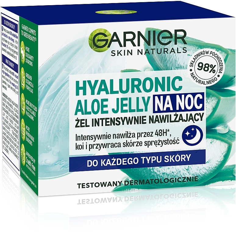Intensive Moisturizing Night Gel for All Skin Types - Garnier Skin Naturals Hyaluronic Aloe — photo N2