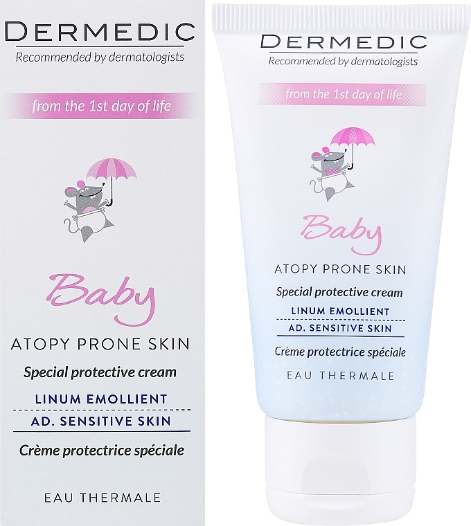 Protective Day Cream SPF 15 - Dermedic Emolient Linum Baby Cream SPF 15 — photo N1