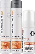 Restoration Set for Thin Colored Hair - Bosley Bos Revive Kit (shm/150 ml + cond/150 ml + treatm/100 ml) — photo N2