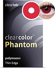 Colored Contact Lenses, red vampire, 2 pcs. - Clearlab ClearColor Phantom Red Vampire — photo N2