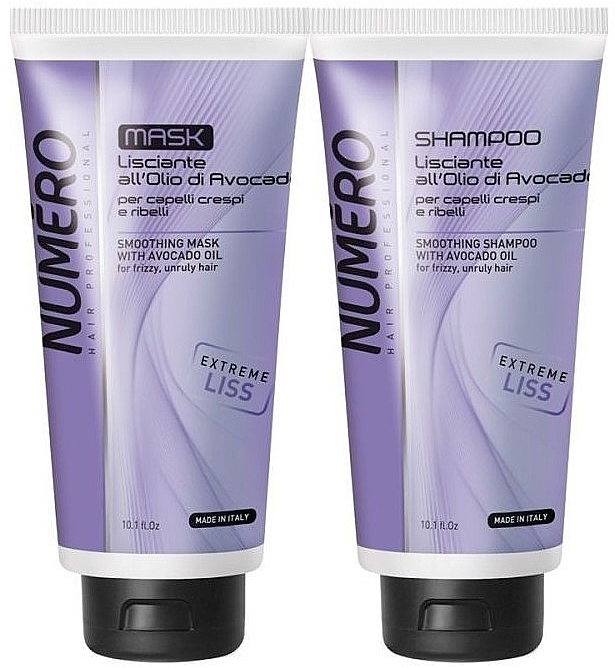 Set - Brelil Numero Smoothing (shm/300ml + mask/300ml) — photo N1