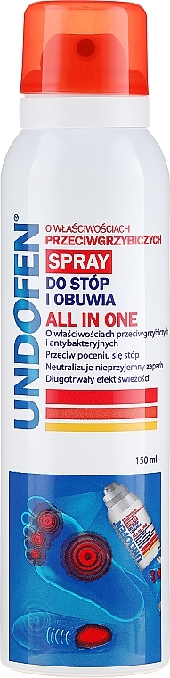Antifungal Foot Spray - Undofen All in One Foot Spray — photo N1