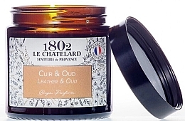 Fragrances, Perfumes, Cosmetics Leather & Agarwood Scented Candle - Le Chatelard 1802 Leather & Oud Scented Candle