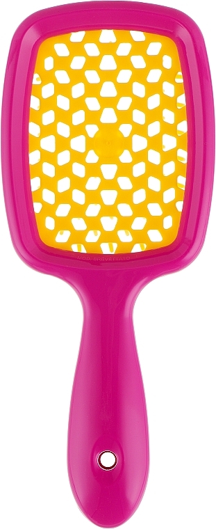 Hair Brush, pink and yellow - Janeke Small Superbrush — photo N2