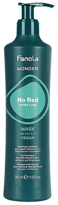 Red Neutralizing Mask - Fanola Wonder No Red Extra Care Mask — photo N2