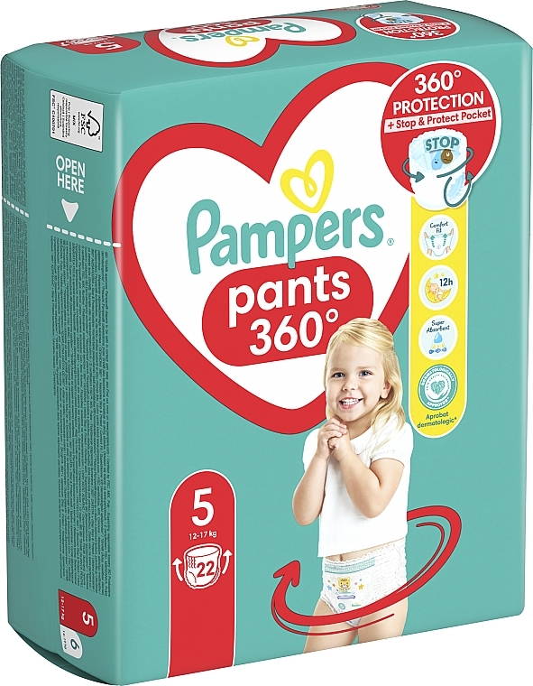 Diaper Pants, size 5 (junior), 12-17 kg, 22 pcs - Pampers Premium Care Pants — photo N10