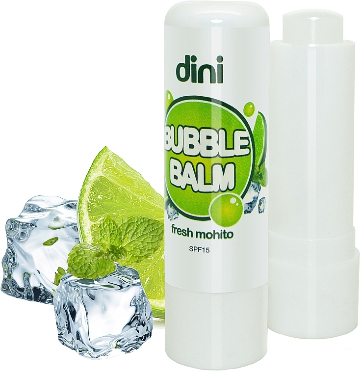 Hygienic Lipstick "Fresh Mojito" - Dini Bubble Balm Fresh Mohito SPF 15 — photo N1