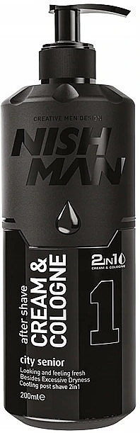 After Shave Cream & Cologne - Nishman After Shave Cream Cologne 2in1 City Senior №01 — photo N1